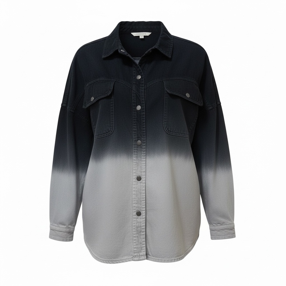 Elan rock and roll denim button down, medium